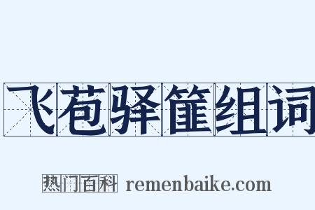 飞苞驿篚组词是什么意思的图片